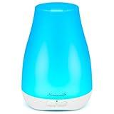 Homeweeks Diffusers, 100ml Colorful Essential Oil Diffuser with Adjustable Mist Mode, Auto Off Aroma for Bedroom/Office/Trip (100 ML 1 Pack)