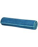 Gaiam Stay Put Yoga Towel Mat (Fits Over Standard Size - 68"L x 24"W), Lake