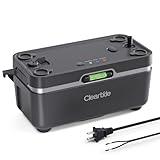 Cleartide Condensate Pump, 25dB Ultra-Quiet, 1/30 HP, 135 GPH, 27ft Lift, Automatic Condensate Removal Pump with Safety Switch for HVAC, Tankless Design, 100-240V, Grey, 1 Pack