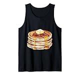 Vintage Watercolor Fluffy Pancakes Blueberries Strawberries Tank Top