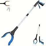 Grabber Reacher Tool - 32” Extra Long Foldable Gripper and Reaching Tool - Heavy Duty Pick Up Stick Grabbers for Seniors, Trash, Surgery Recovery Must Haves Gifts (Blue)