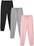 Resinta Girls' Dry-Fit Jogger Sweatpants Lounge Soft Athletic Performance Kids Joggers with Pockets & Drawstring