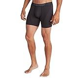 ExOfficio Men's Give-N-Go Sport 2.0 Boxer Brief 6", Black/Black, M