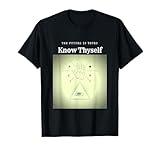 Cosmic Occult Designs Unisex-Adults Black Small Classic Fit Short Sleeve T-Shirt Illuminati Know Thyself Mystic Nature T-Shirt