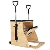 ARKANTOS Pilates Chair, Split-Pedal Stability Combo Chair with Handles, Yoga Fitness Trainer, Pilates Reformer Machine, Pilates Equipment Perfect for Home Use & Gym Workout (Black)