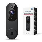 GridTera Smart Video Doorbell Camera Wireless, AI Human Detection and Instant Alerts, Night Vision, 2-Way Audio, Battery Powered, Cloud Storage Sold Seperately, 2.4G WiFi (Chime not Included)