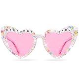 Tihebax Birthday Glasses for Girls Women, Birthday Girl Glasses Birthday Sunglasses for Women Girls Happy Birthday Glasses Birthday Accessories for Women for Birthday Party Outfit