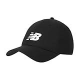 New Balance Adult Unisex Black 6 Panel Structured Stretch-Fit Performance Running Hat