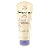 Aveeno Baby Calming Comfort Moisturizing Lotion with Relaxing Lavender & Vanilla Scents, Non-Greasy Body Lotion with prebiotic Oatmeal & Dimethicone, Paraben- & Phthalate-Free, 8 fl. oz
