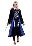 Deluxe Harry Potter Ravenclaw Robe Costume for Adults – Movie Quality Wizarding World Hogwarts House Themed Robes M