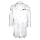 Embroidered Lab Coat, Personalized with Name & Title, Premium Quality, Comfortable Fit - For Medical Professionals, Scientists, Students - White, Unisex, Size X-Small
