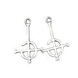 WIVATAXADI New For Arrival 50Pcs Mysterious Cross Ghost Destiny's Gate Key Pendant Charm Punk Cross Ghoul Chain Ghost Band Grucifix Pope Emeritus DIY Jewelry Fashion Accessories For You