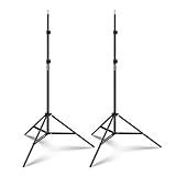 NEEWER Photography Light Stand, 7 Feet / 210cm Aluminum Alloy Photo Studio Tripod Stands for Video, Portrait and Photography Lighting, Reflectors, Soft Boxes, Umbrellas, Backgrounds (2 Pieces)