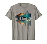 Trees Reflection Wildlife Nature Animal Bear Outdoor Forest T-Shirt