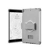 URBAN ARMOR GEAR UAG Designed for iPad 10.2" Case 9th/8th Gen 2020-2021 w/Hand Strap Scout White/Grey, Rugged MIL-STD Protective Cover w/Apple Pencil Holder Compatible w/Smart Cover/Keyboard