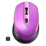 RaceGT USB C Wireless Computer Mouse, 2.4G Silent Cordless Mouse for Laptop, Type C Mouse with 6 Buttons and 3 Adjustable DPI for Laptop, Deskbtop, MacBook, PC