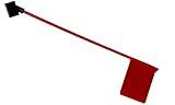 Tall Plastic 11in. Red Desk Flag Up Down Flip Function Do Not Disturb Help Stop Alert Status Away Signal Closed On a Call Cubicle Computer Station (1 Pack)