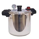 T-fal Pressure Cooker Aluminum Pressure Canner, 22 Quart, 3 PSI Settings, Cookware, Pots and Pans, Large Capacity, Cooling Racks, Recipe Booket, Canning Vegetables, Meats, Poultry, Seafood, Silver