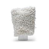 SM Arnold Snow White Professional Heavy-Duty Chenille Wash Mitt 8" x 11" - Ultra-Soft, Absorbent, Scratch-Free Car Wash Glove with Cuff, Ideal for Auto Detailing, Car Care, and Home Cleaning