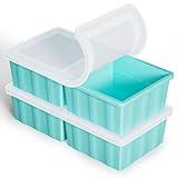 Silicone Freezer Tray for Soup Ice Cubes: 2-Cup Freezing Tray for Meal Prep - 2Pack Silicon Soup Portion Freeze Tray Make Stock Souped Ice Cube