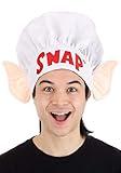 Fun Costumes Rice Krispies Snap Elf Ear Chef Hat | Breakfast Cereal Character Accessory with Embroidered Name On The Brim - Standard - White