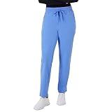 Hanes Comfort Fit Pants, Moisture-Wicking Healthcare Scrubs for Women, 3 Pockets, CEIL Blue 2, Medium