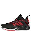 adidas Men's Own The Game 3.0 Mid Top Basketball Sneaker, Black/Lucid Red/White, 9.5