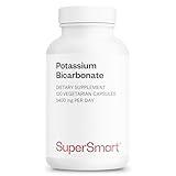 Supersmart - Potassium Bicarbonate 5400mg per Day (High Dose) - Electrolyte Mineral - Acid-Base Balance pH - Heart, Muscle & Nerve Health | Non-GMO & Gluten Free - 120 Vegetarian Capsules