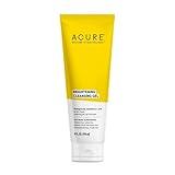 Acure Brightening Cleansing Gel - Vegan Cleanser for Radiant Skin - Pomegranate, Blackberry & Acai Infused - Antioxidant-Rich Gentle Formula for All Skin Types - 4 Fl Oz