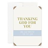 Simply Uncaged Christian Gifts Ministry Appreciation Card (Single Card, 5 x 7 inches, White Envelope Included)