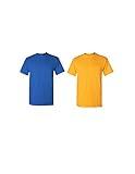 Gildan mens Heavy Cotton Adult Pack fashion t shirts, Royal/Gold, X-Large US