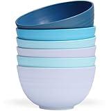 Gencywe Unbreakable Cereal Bowls Set of 6, 24 OZ Made from Wheat Straw, Microwave & Dishwasher Safe, BPA-Free, for Dessert, Cereal, Serving, Soup, Oatmeal, Pasta, Salad, Lightweight Soup