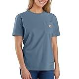 Carhartt Women's Loose Fit Heavyweight Short-Sleeve Pocket T-Shirt (Also Available in Plus Sizes), Thundercloud Heather