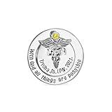 Medical Caduceus Nursing Pin with Custom Birthstone and Engraving Stainless Steel Brooches Personalized Birthstone Role Engraving NP LPN LVN BSN RN Pins For Hospital Ceremony
