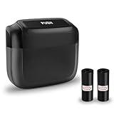 smilfuy Mini Car Trash Can with Lid, Leakproof & Waterproof Auto Dustbin Garbage Can with 30 Trash Bags, Car Organizer and Storage for Automotive Home Office Kitchen Bedroom (Black, 1PCS)
