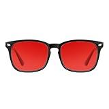 TIJN Sleep Glasses for 99.9% Blue Green Light Blocking Dual AR Coatings Red Lens for Computer Gaming Reduce Eyestrain