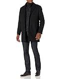 Dockers Men's Henry Wool Blend Top Coat (Regular and Big & Tall Sizes), Black, Large