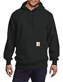 Carhartt mens Rain Defender-paxton Heavyweight Hooded Sweatshirt novelty hoodies, Black, Medium US