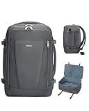 ECOHUB 17'' Travel Backpack, Personal Item Backpack with 13 Pockets, Flight Approved Carry on Backpack with USB Port & Luggage Sleeve, Travel bag for Men & Women, Water Resistant Backpack, Grey