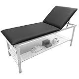 VEICAR Exam Table with Paper Roll Dispenser & Shelf, Adjustable Physical Therapy Medical Exam Table, Patient Examination Bed, Durable, Low Maintenance and Holds Up to 550 Lbs