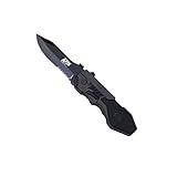 Smith & Wesson SWMP4LS 8.6in S.S. Assisted Folding Knife with 3.6in Serrated Clip Point Blade and Aluminum Handle for Outdoor Tactical Survival and EDC , Black