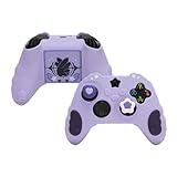 GeekShare Controller Skin Set for Xbox Soft Silicone Protective Cover Skin Case Compatible with Xbox Series X Controller with 2 Thumb Grip Caps and 2 Stickers - Star Wings Series Purple