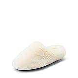 DREAM PAIRS Women's Plush Fuzzy Slip on Indoor Outdoor Winter House Slippers,Size 7-8,BEIGE,GEROLDY