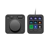 Logitech MX Creative Console - 9 Customizable LCD Keys, Control Dial for Graphic Design, Video Editing, Control Adobe, Zoom, Spotify and More - Graphite, with 3-Month Adobe Creative Cloud Membership