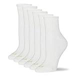 Hue Women's Mini Crew Sock 6-Pack, White, One Size