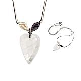 Runyangshi Crystal Pendant Necklace for Women Men Natural Clear Quartz Crystal Pendant Crystal and Healing Stone Chakra Crystal Love Gemstones Jewelry Crystal Divination Christmas Valentine's Gift