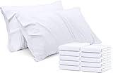 Utopia Bedding Queen Pillow Cases - Pack of 12 - Envelope Closure - Soft Brushed Microfiber Fabric - Shrinkage and Fade Resistant Pillow Covers Queen Size 20 X 30 Inches (Queen, White)