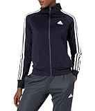 adidas Women's Plus Size Essentials Warm-Up Slim 3-Stripes Track Top, Legend Ink, 2X