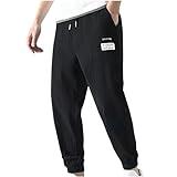 generic Delivery Tomorrow Items Prime Pantalones De Hombre Pants for Men Summer Ice Silk Cool Sweatpants Fashion Tapered Cargo Pants Breathable Running Joggers Workout Regular Black, Large