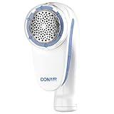 Conair Fabric Shaver and Lint Remover, Battery Operated Portable Fabric Shaver, White